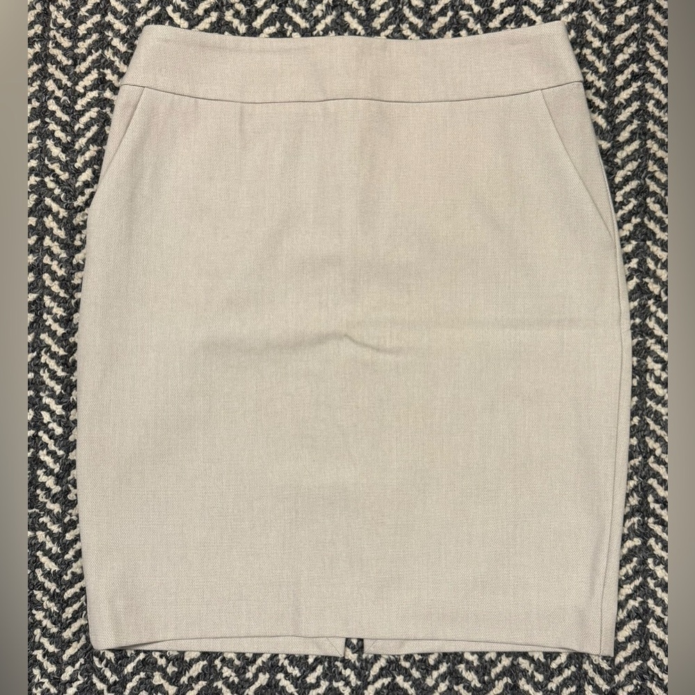 EXPRESS High Rise Pencil Skirt in Cream Size 12
